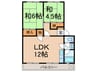 名谷農住Ｂ棟 2LDKの間取り