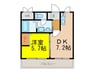 アルシェ上本町 1DKの間取り
