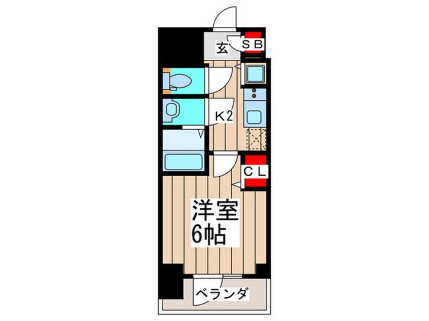 間取図 プレサンス松屋町駅前(406)