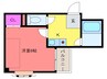 ぷりんせす八丁畷Ａ 1Kの間取り