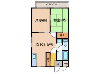 間取図 ハイエスト月見山