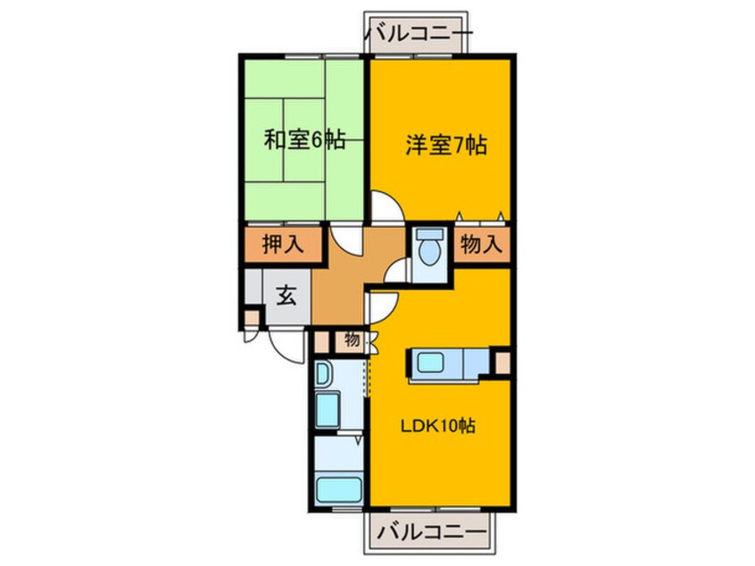 間取図 ハイツ尾井