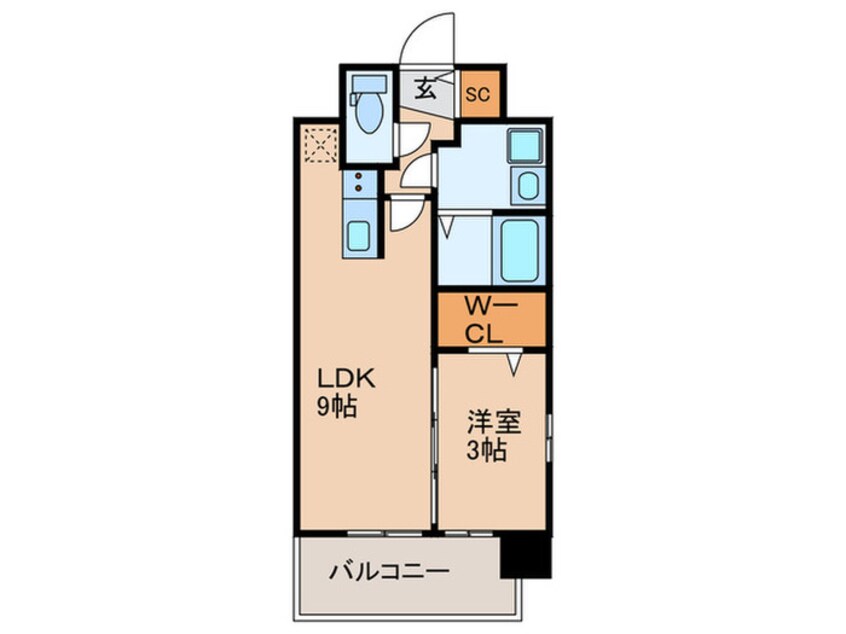 間取図 Ａｔｔｉｒａｎｔ西三国