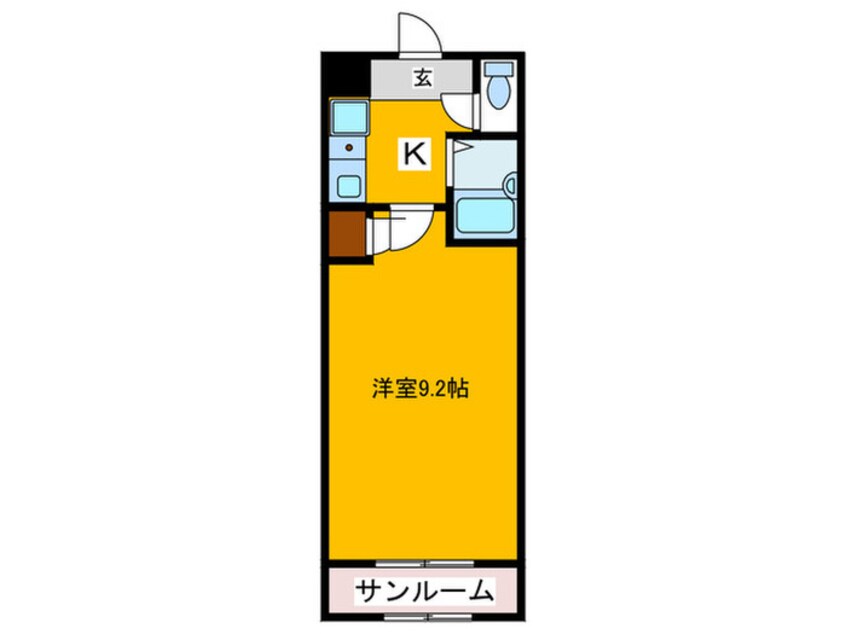 間取図 高津ﾋﾙﾄﾝ