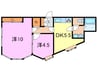 ホルム夙川 2DKの間取り