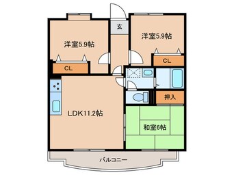 間取図 アネシス岡本