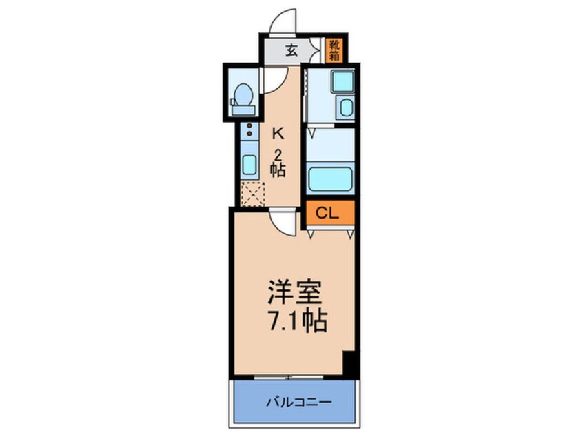 間取図 Ｋ－フロント今宮Ⅰ番館