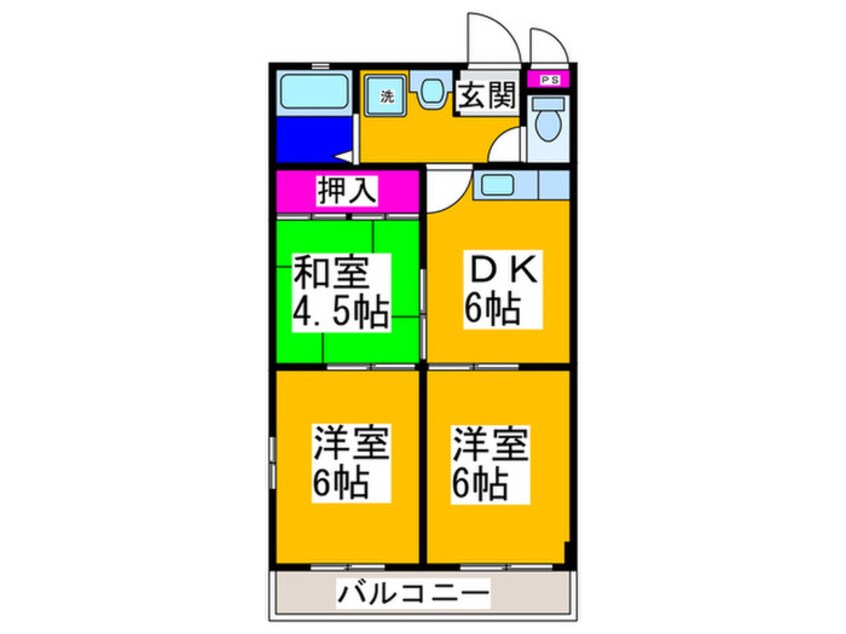 間取図 リバティ初芝