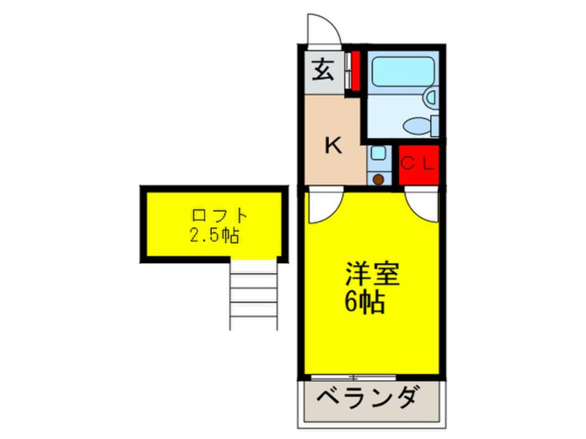 間取図 霞ヶ丘魚里ハイツ