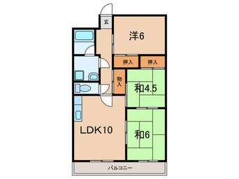 間取図 サンシャイン鈴蘭台（502）