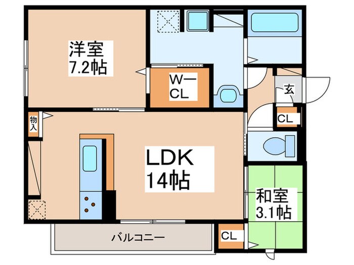 間取り図 Clashist南住吉