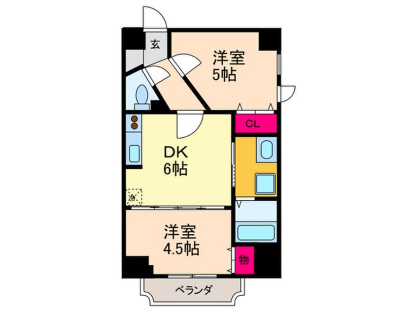 間取図 アリス・マナガ－デン四天王寺