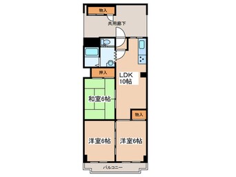 間取図 メガロコープ平野2号棟(302)