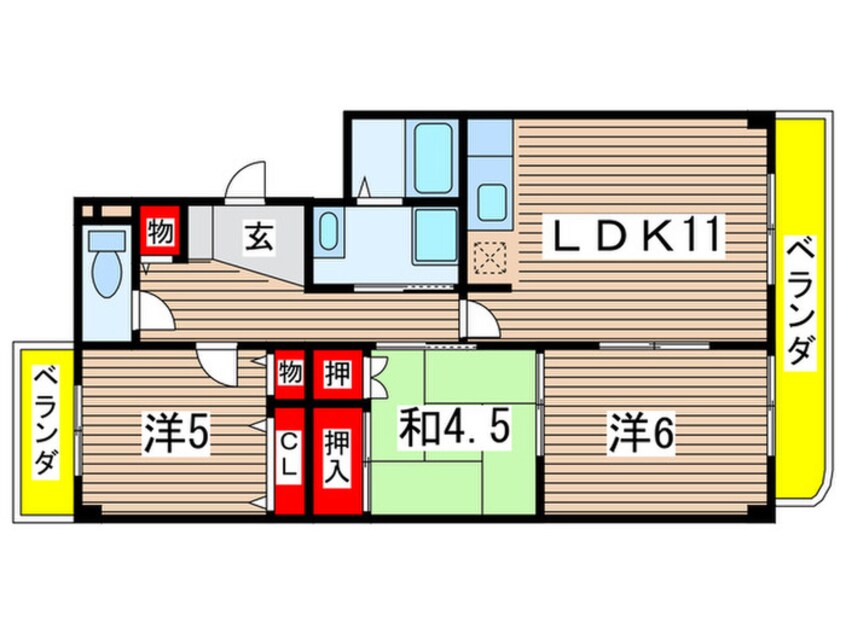 間取図 ヴィラ９３