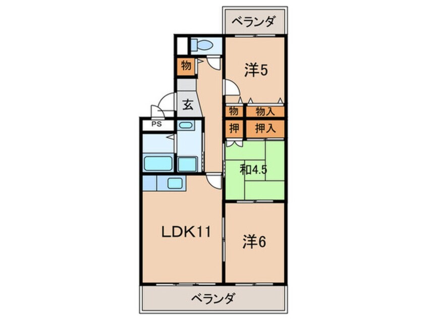 間取図 ヴィラ９３