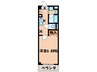 Ｋ－ＷＥＳＴ 1Kの間取り