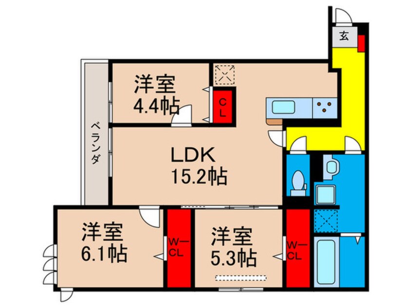 間取図 スペチアーレ巽中Ｃ棟