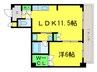 新開ビル 1LDKの間取り