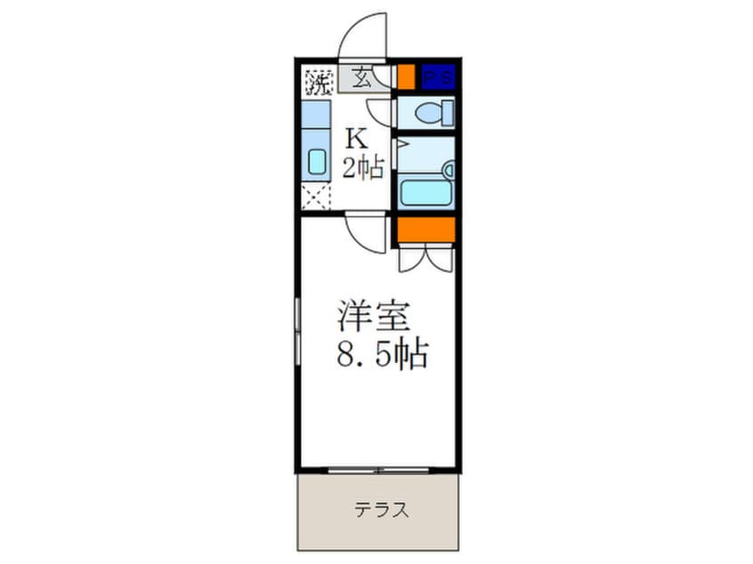間取図 フロ－ラ北泉