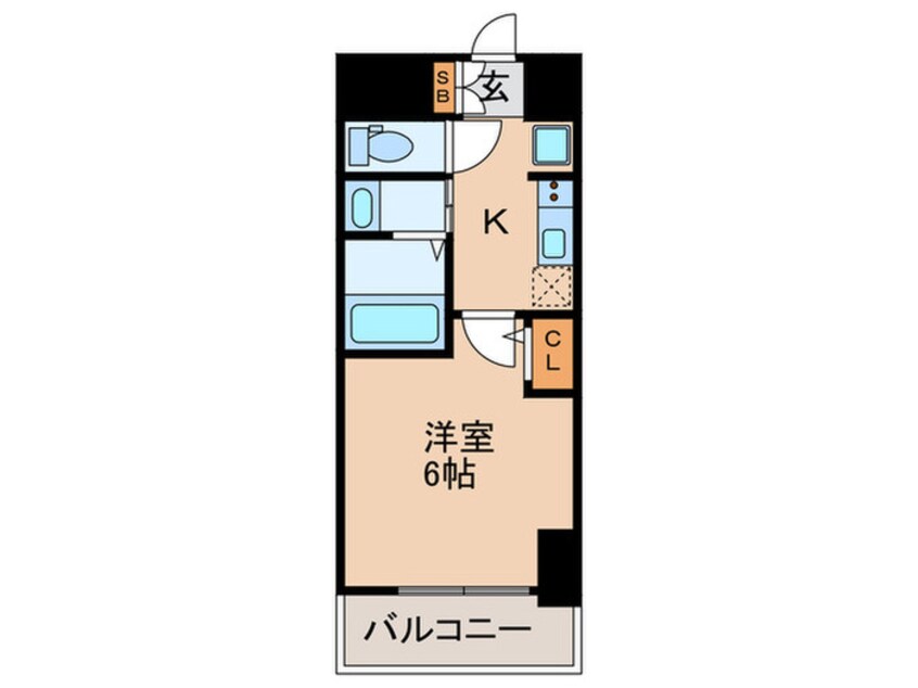 間取図 ｴｽﾃﾑｺｰﾄ神戸元町Ⅱﾌﾞﾘｰｽﾞ(502)