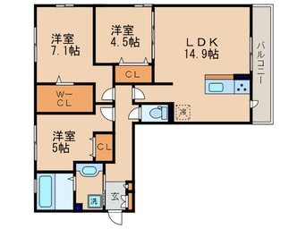 間取図 MIRAI　ARK　KITENO