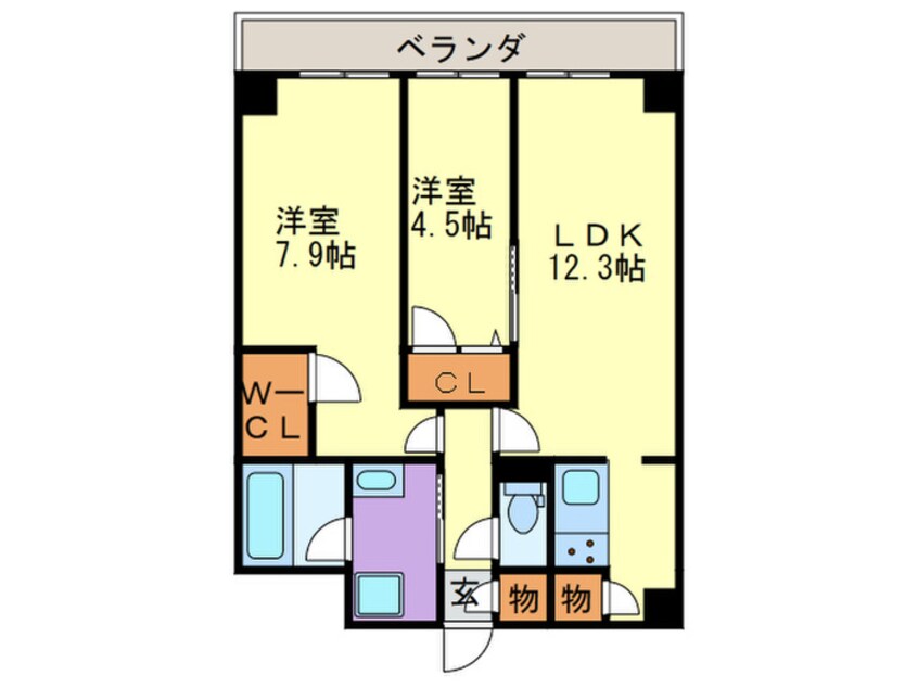 間取図 セントリヴィエ二条