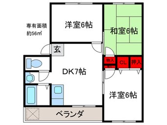 間取図 永田コ－ポ