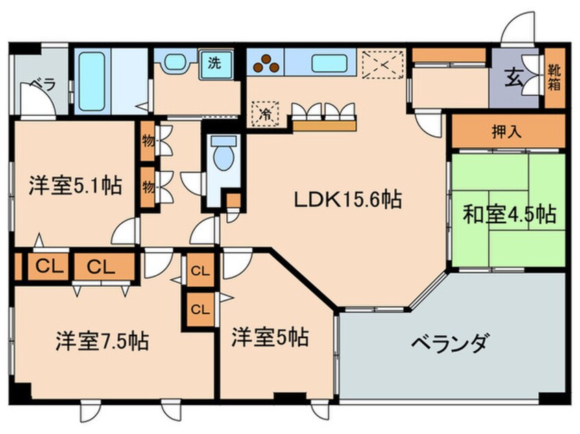 間取図 アメニティ南草津Ⅷ(1005)