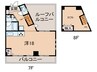 アパ北町 1Rの間取り