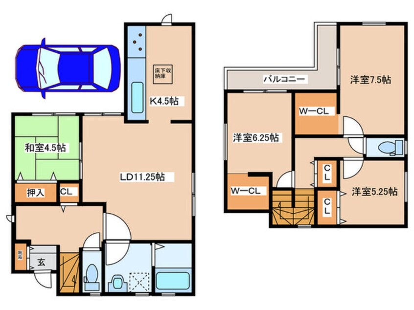 間取図 千本北1丁目戸建て