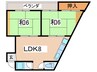 昭和ビル 2LDKの間取り