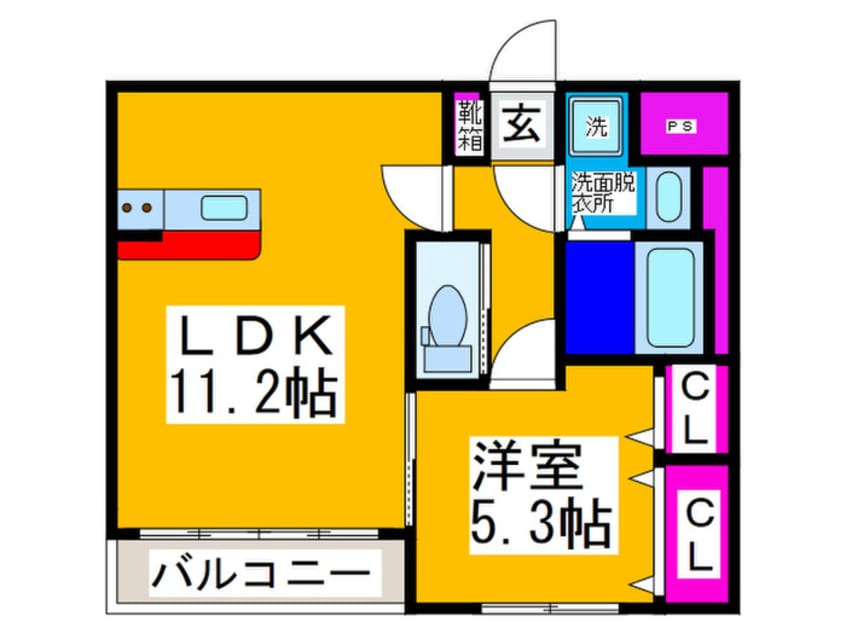 間取図 アヴァンス　エバー中三国ヶ丘