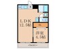 プチメゾン桂川南館 1LDKの間取り