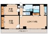 ル－ムズ学園北町 2LDKの間取り