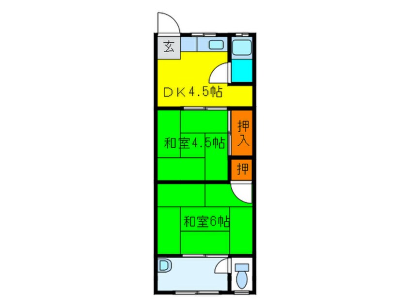 間取図 ル－ルドハウス箕面Ａ棟