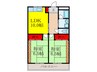 第２アスカマンション 2LDKの間取り