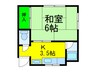 藤マンション 1Kの間取り