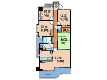 間取図 ﾗｲｵﾝｽﾞﾏﾝｼｮﾝ中津（401）