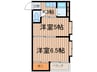 Jiro淡路 2Kの間取り