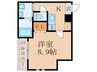 フジパレス長洲中通Ⅱ番館 1Kの間取り
