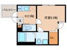 ＡＬＥＧＲＩＡ津久野Ｓｏｕｔｈ 1Kの間取り
