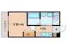 ＡＬＥＧＲＩＡ津久野Ｓｏｕｔｈ 1Kの間取り