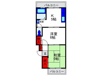 間取図 上本マンションＡ