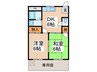 西町コーポ 2DKの間取り