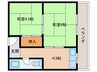 松崎マンション 2Rの間取り