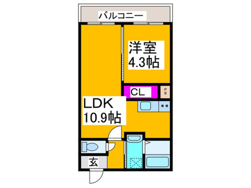 間取図 仮)ジーメゾン初芝ルクシア