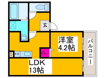 間取図 仮)ジーメゾン初芝ルクシア