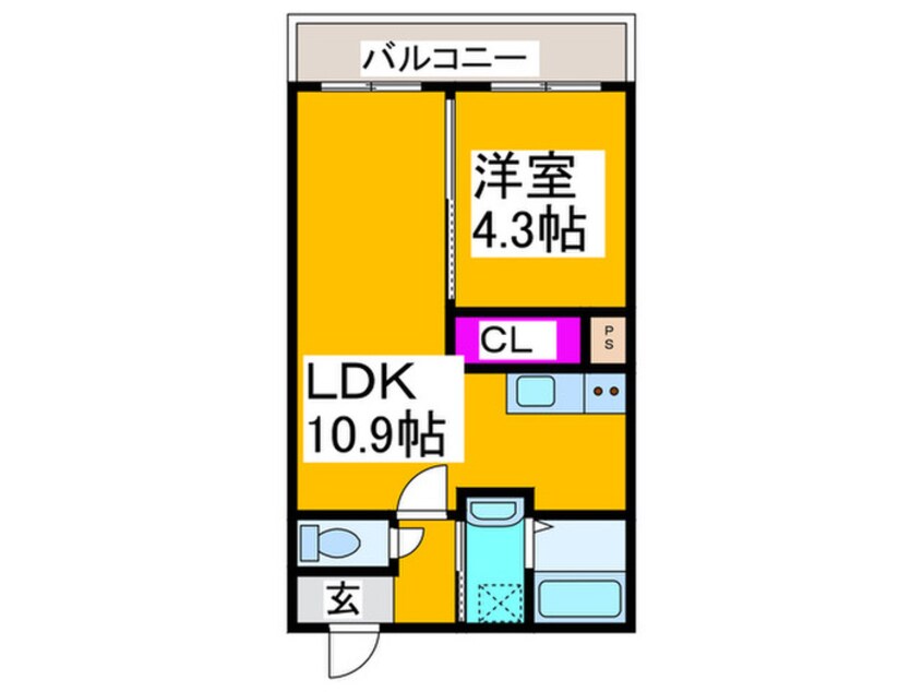 間取図 仮)ジーメゾン初芝ルクシア