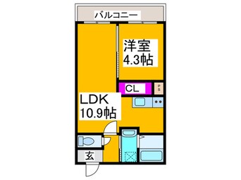 間取図 仮)ジーメゾン初芝ルクシア