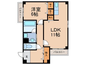 間取図 ロイヤル六甲駅前（２０４）